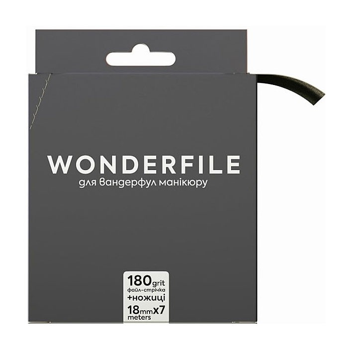 Файл-стрічка для пилки Wonderfile чорний, 160*18 мм, 180 грит, 7 м (WBGT160/180)